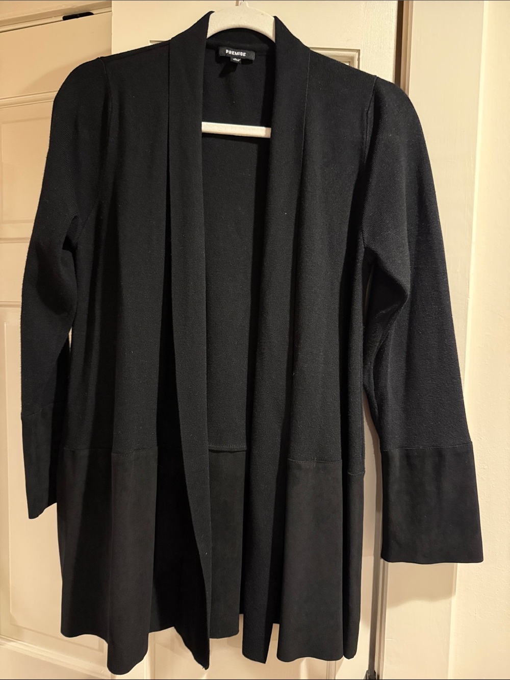 Premise Black Open Front Cardigan